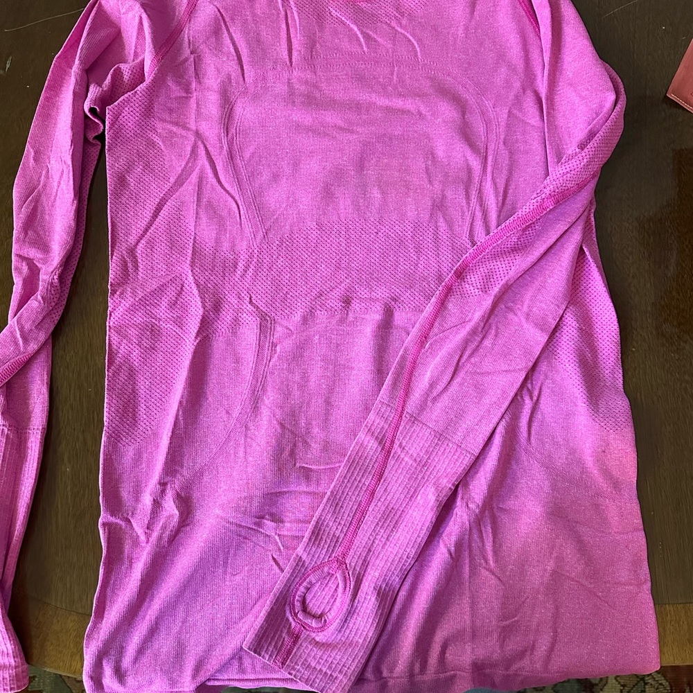 lululemon athletica Vibrant Pink Long Sleeve Tee